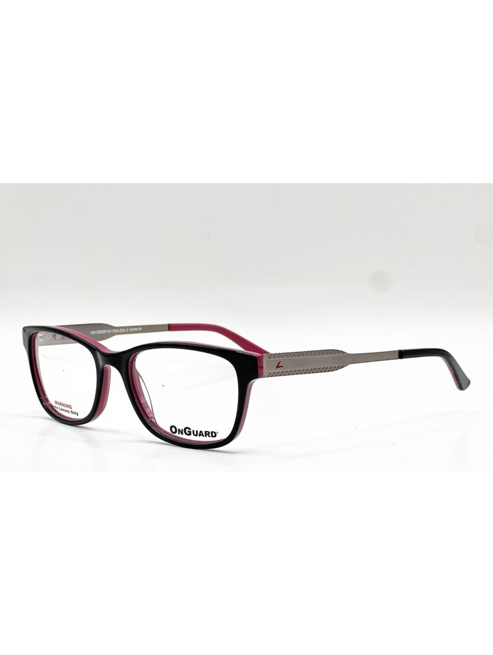 On Guard Og 619 Blck Black Safety Authentic Eyeglasses 52-17-135